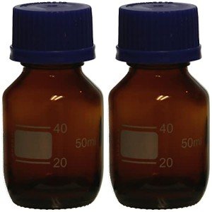 Karter Scientific 50ml Amber Glass Media Bottles