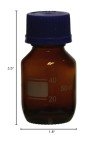 Karter Scientific 50ml Amber Glass Media Bottles