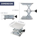 Stainless Steel Lab Lift Table Stand 8"X 8