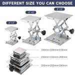 Stainless Steel Lab Lift Table Stand 8"X 8