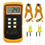 Dual Channel K Type Thermocouple Thermometer with Probes