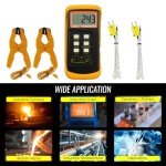 Dual Channel K Type Thermocouple Thermometer with Probes