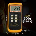 Dual Channel K Type Thermocouple Thermometer with Probes
