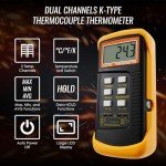 Dual Channel K Type Thermocouple Thermometer with Probes