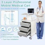 Mobile Ultrasound Cart with 3 Drawers for Imaging