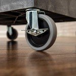 LUXOR 24" x 18" Two-Shelf Utility Cart - Black