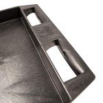 LUXOR 24" x 18" Two-Shelf Utility Cart - Black