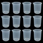 12 Pack of 50ml Plastic Graduated Beakers