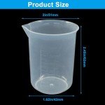 12 Pack of 50ml Plastic Graduated Beakers