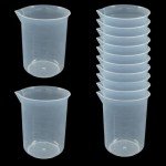 12 Pack of 50ml Plastic Graduated Beakers