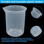 12 Pack of 50ml Plastic Graduated Beakers
