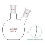 Stonylab 2-Neck Flat Bottom Boiling Flask, 500ml