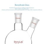 Stonylab 2-Neck Flat Bottom Boiling Flask, 500ml