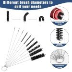 12-Piece Glass Tube Cleaner Brush Kit