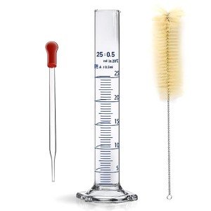 25ML Hexagon Base Graduated Glass Cylinder Set