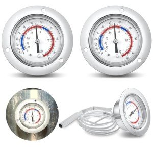 Copkim 2-Pack Capillary Freezer Thermometers, -40-65°F