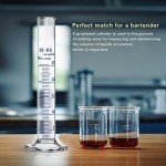 25ML Hexagon Base Graduated Glass Cylinder Set