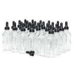 24 Pack 4 oz Clear Boston Round Bottles with Droppers