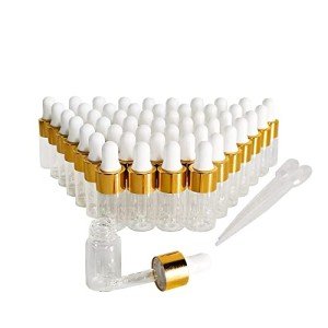 50PCS 3ml Transparent Sample Dropper Bottles