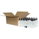 24 Pack 4 oz Clear Boston Round Bottles with Droppers