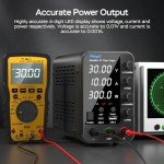 30V 10A Adjustable DC Power Supply with USB Charging