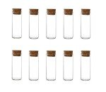 40ml Glass Test Tubes with Cork Stoppers - 10 Pack