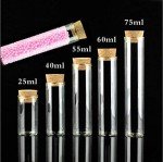 40ml Glass Test Tubes with Cork Stoppers - 10 Pack