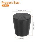 6 Pcs Tapered Rubber Stopper for Labs