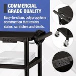 Mobile AV Cart with Power Strip and Wheels