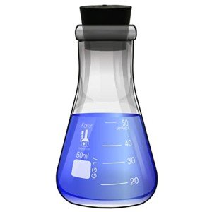50ml Narrow Mouth Erlenmeyer Flask with Stopper