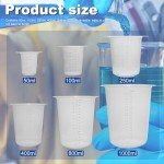 100Pcs 250ml Triangular Plastic Lab Beakers