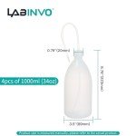 4 Pack of 1000ml Squeeze Wash Bottles