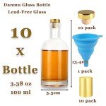 10-Pack 3 oz Glass Bottles with Lids