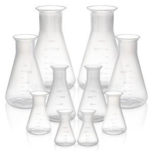 Covzoe 10 Pack Clear Plastic Erlenmeyer Flasks