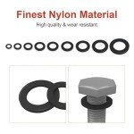 800-Piece Black Nylon Washer Assortment Kit