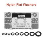 800-Piece Black Nylon Washer Assortment Kit