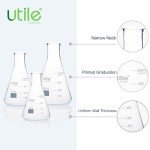 Glass Erlenmeyer Flask Set - 250ml, 500ml, 1000ml