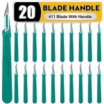 20 PCS #11 Surgical Scalpel Blades with Handles