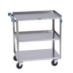 Lakeside Stainless Steel Utility Cart with 3 Shelves