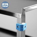 Lakeside Stainless Steel Utility Cart with 3 Shelves