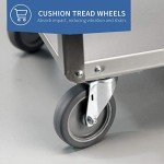 Lakeside Stainless Steel Utility Cart with 3 Shelves