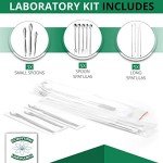 12-Piece Stainless Steel Lab Spoon Spatula Set