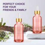 Pink Glass Dropper Bottles - 2 Pack with Funnel