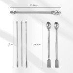 6Pcs Stainless Steel Lab Spoon Measuring Set
