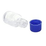 10-Pack 25ml Graduated Round Glass Bottles