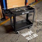 40x17 Inch Rolling Utility Cart with Handle