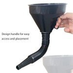 Aluminum Wall-Mount Funnel Holder with Flexible Hose
