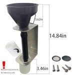 Aluminum Wall-Mount Funnel Holder with Flexible Hose