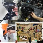 Aluminum Wall-Mount Funnel Holder with Flexible Hose