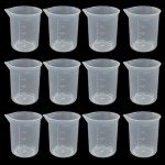 12 Pack 100ml Plastic Graduated Measuring Beakers